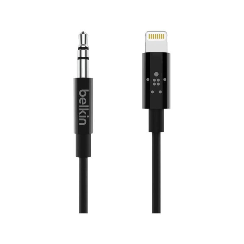 کابل صوتی 3.5 میلی متری به لایتنینگ بلکین مدل AV10172bt06 طول 1.8 متر
