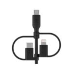 کابل USB به microUSB/USB-C/لایتنینگ بلکین مدل CAC001bt1M طول 1 متر