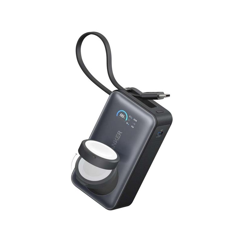 پاوربانک انکر مدل MagGo A1657 ظرفیت 10000 میلی‌ آمپر ساعت