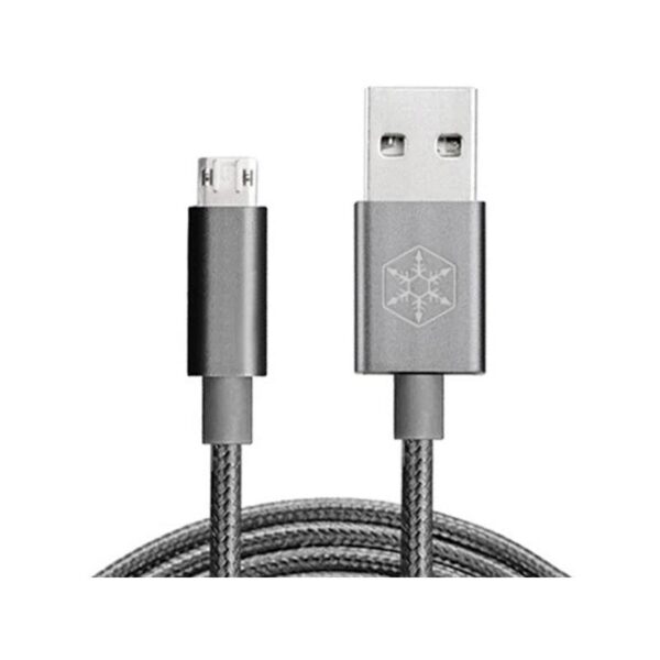 کابل USB-A به MicroUSB سیلوراستون مدل CPU01 طول 0.5 متر