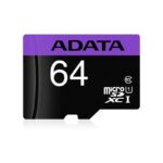کارت حافظه‌ microSDXC ای دیتا مدل Premier ظرفیت 64 گیگابایت به همراه آداپتور SD