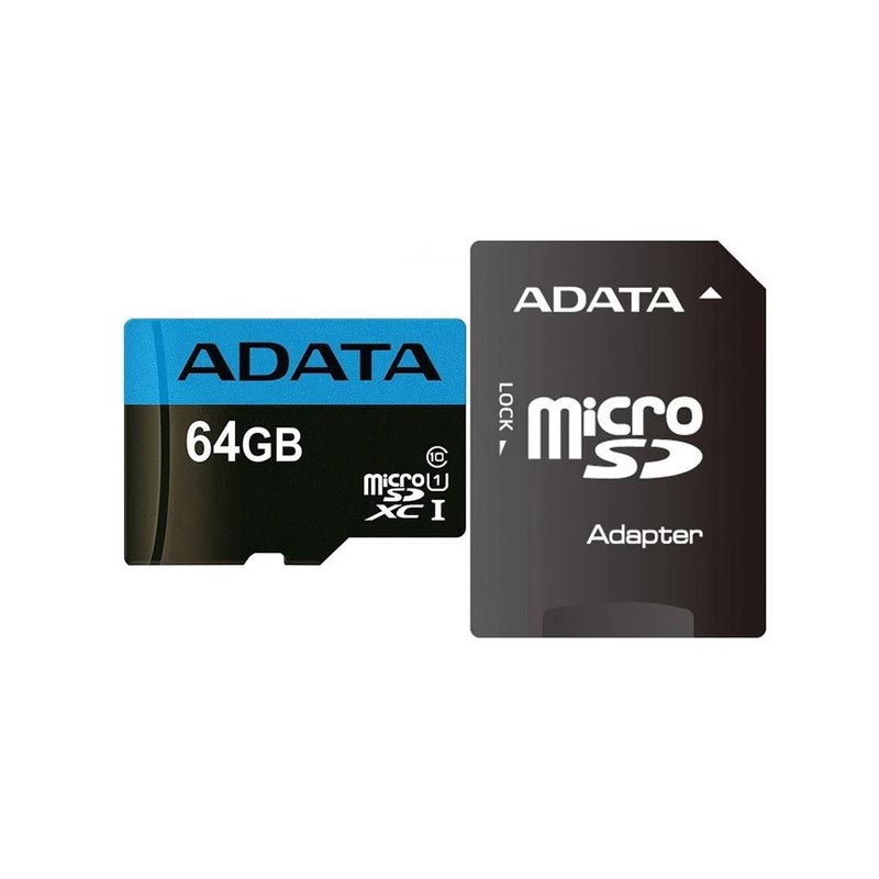 کارت حافظه microSDXC ای دیتا مدل Premier V10 ظرفیت 64 گیگابایت به همراه آداپتور